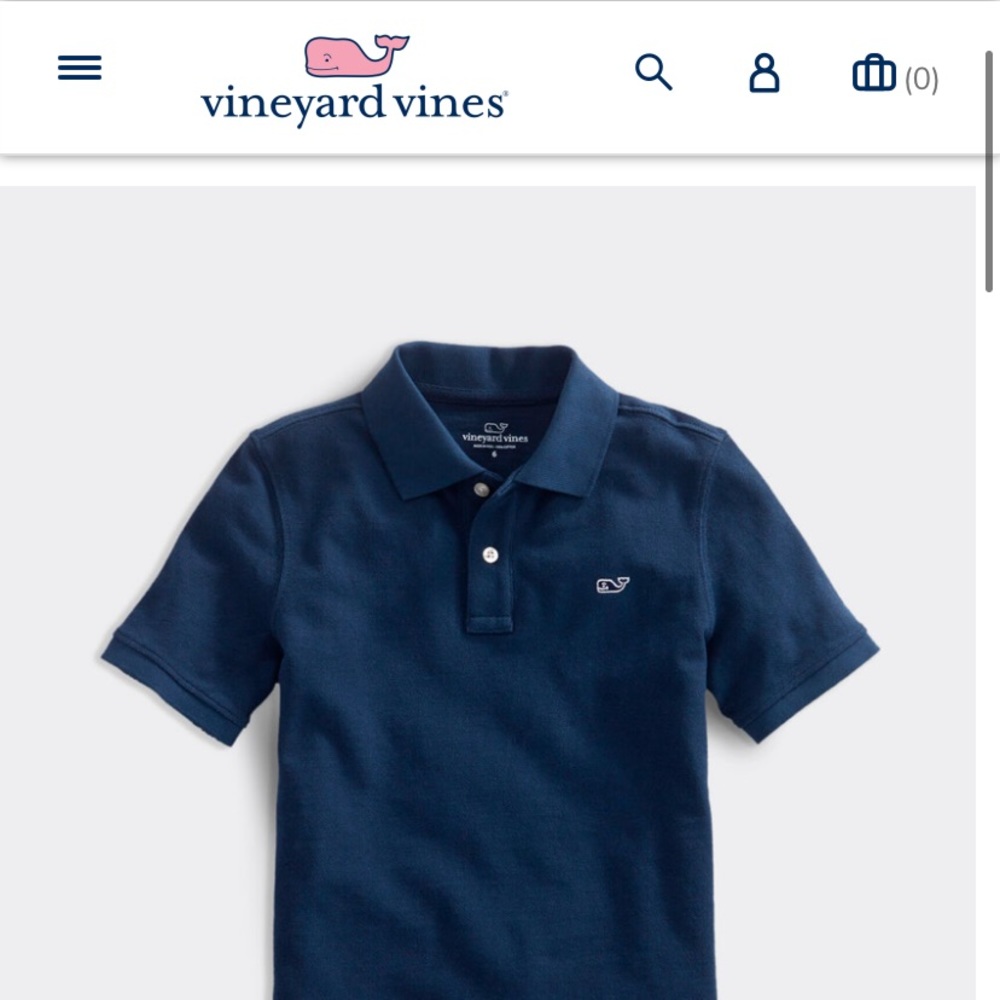 Vineyard Vines Navy Polo - size 12 to 18m
